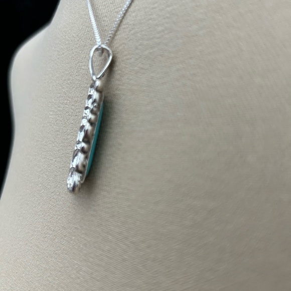 925 Silver & Turquoise Pendant (only) NWOT - Picture 3 of 4